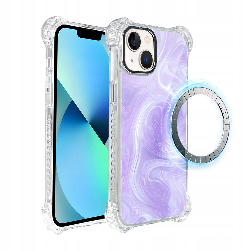 Pouzdro pro iPhone 13 Ibizu DropGuard Ultra s MagSafe, Levandulový vír