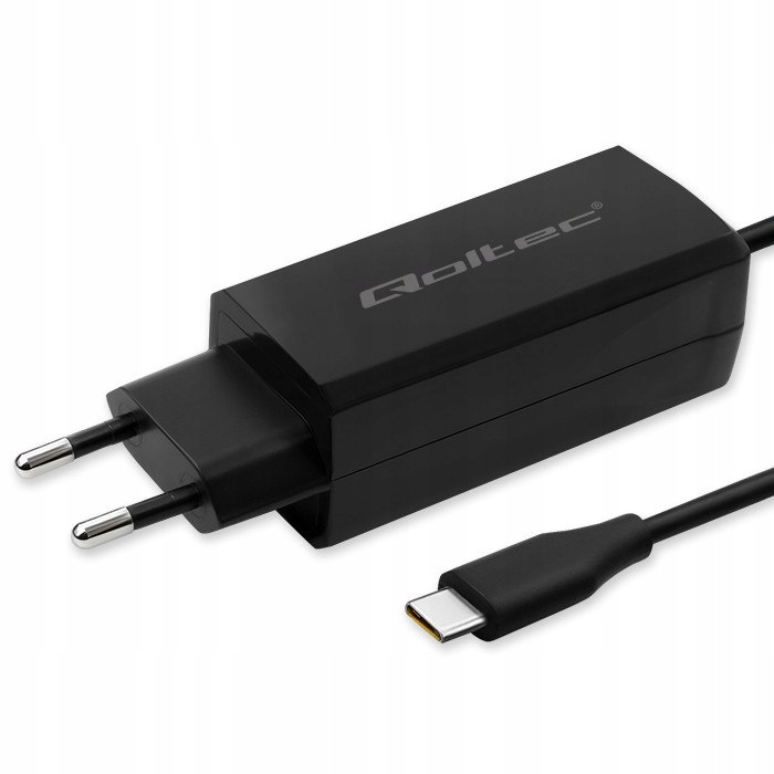 Síťová nabíječka GaN 65W Usb-c 5-20V 3,25A – rychlé nabíjení – Qoltec