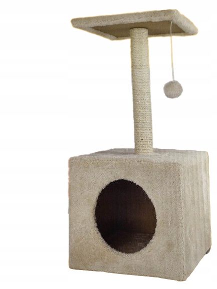 2 x Kitty Škrabadlo pro kočky s pelíškem 30x30x59 Cm