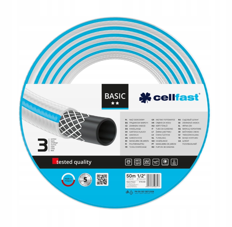 

Cellfast Wąż ogrodowy 1/2" Basic 50m 10-402