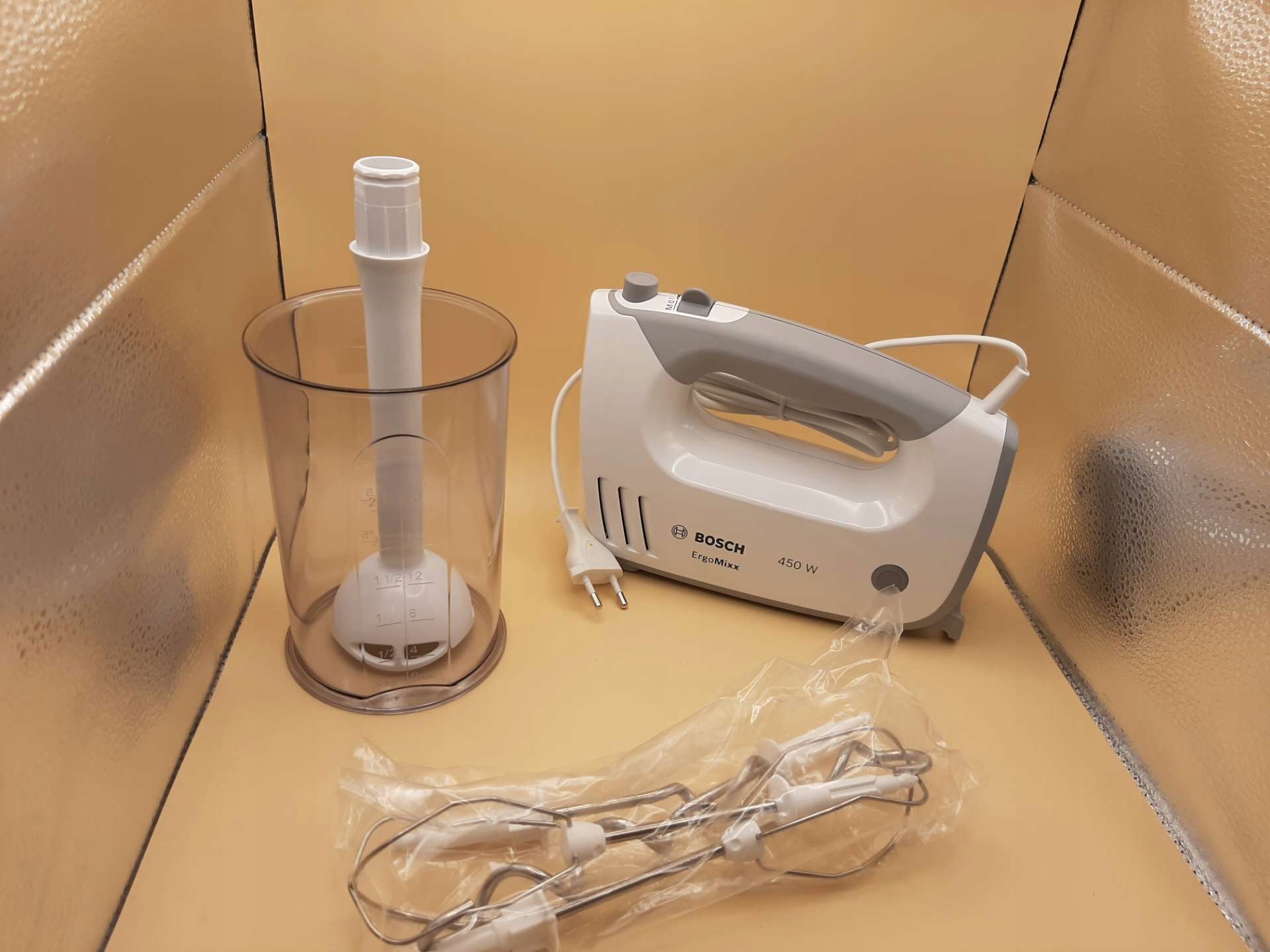 BOSCH Mikser Ręczny ErgoMixx 450W 5 Prędkości Turbo Blender Akcesoria — miniatura 10