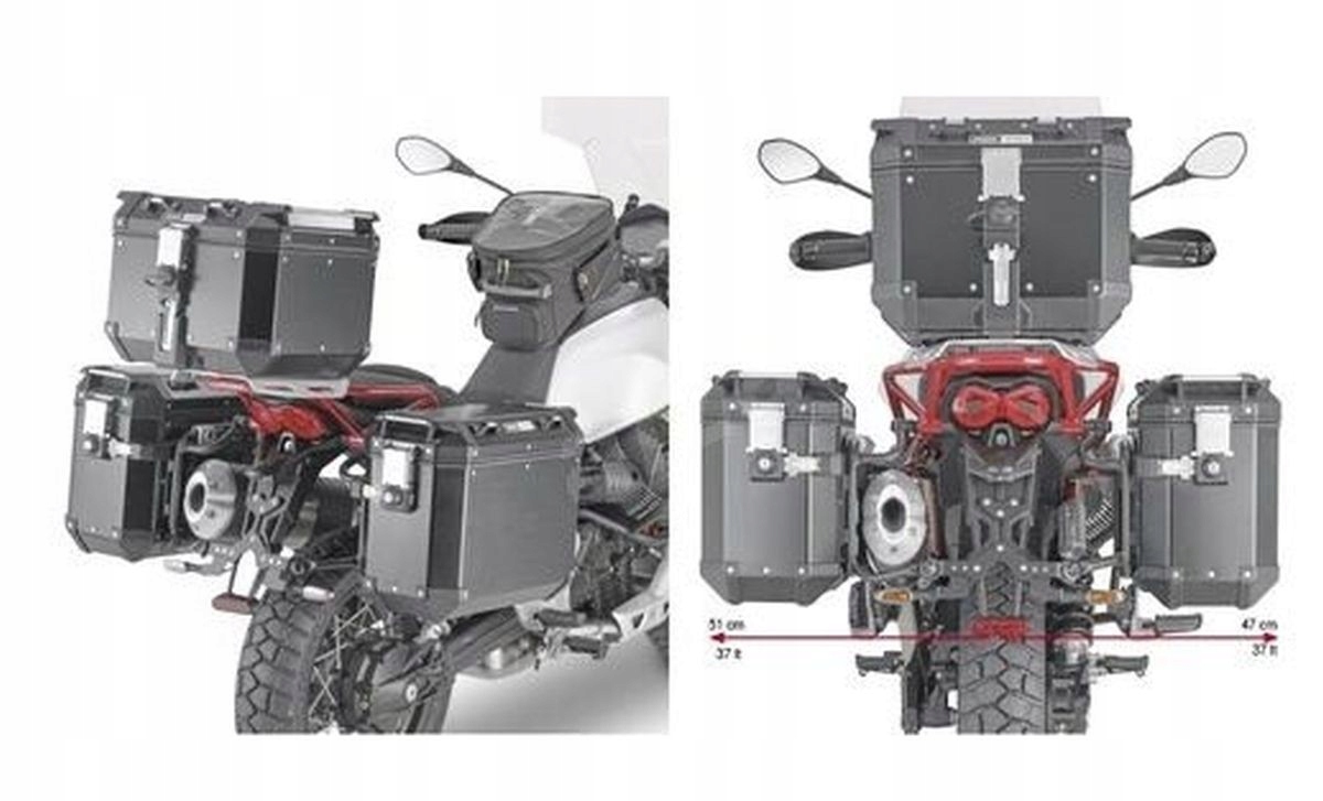 Kappa Rýchlomontážny Bočný Rám Monokey Cam Side Moto Guzzi
