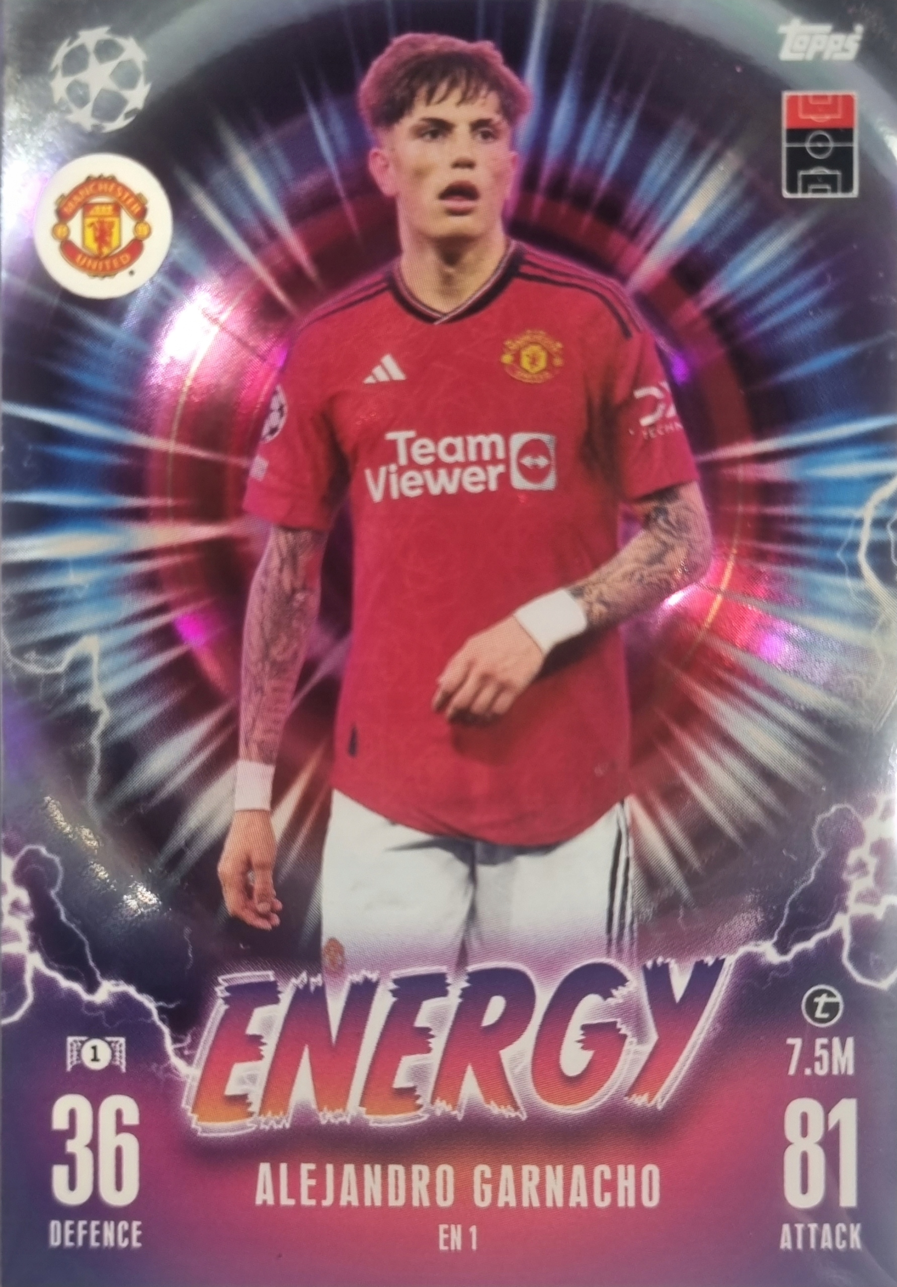 Topps Match Attax 2023/2024 Energy Alejandro Garnacho EN1