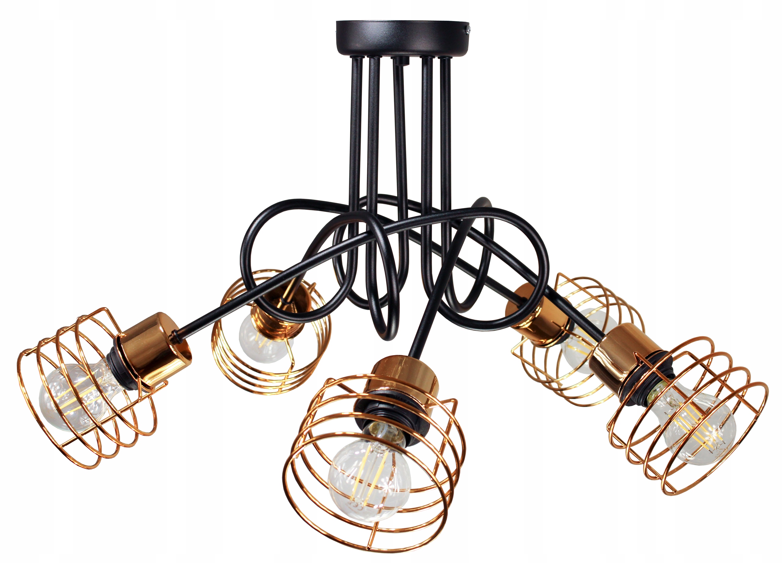 Medená Stropná Lampa Edison Luster Do Obývačky