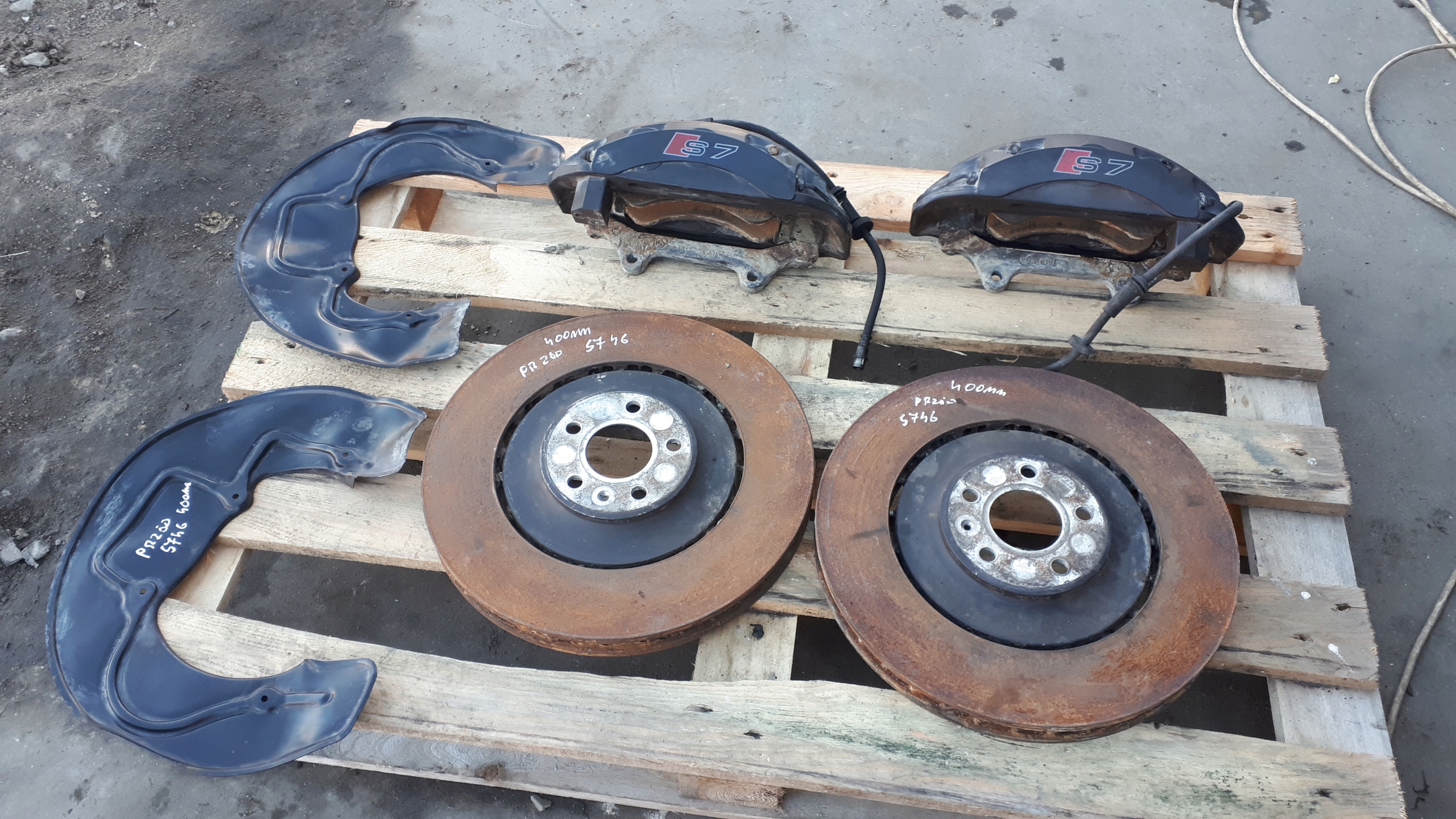 S7 4G A7 calipers discs rear part 400MM front S6 A6 C7