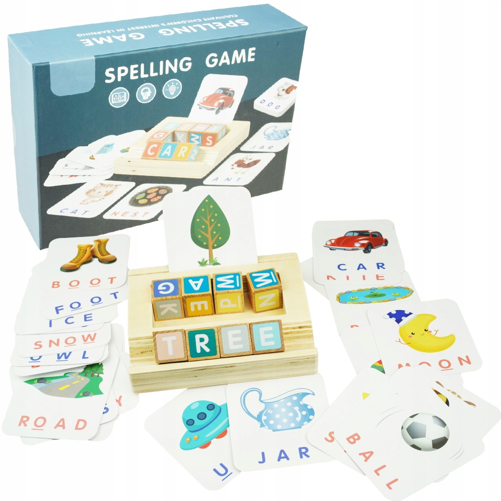 Karty językowe na drewnianej podstawce literowanie Certyfikaty, opinie, atesty CE EN 71