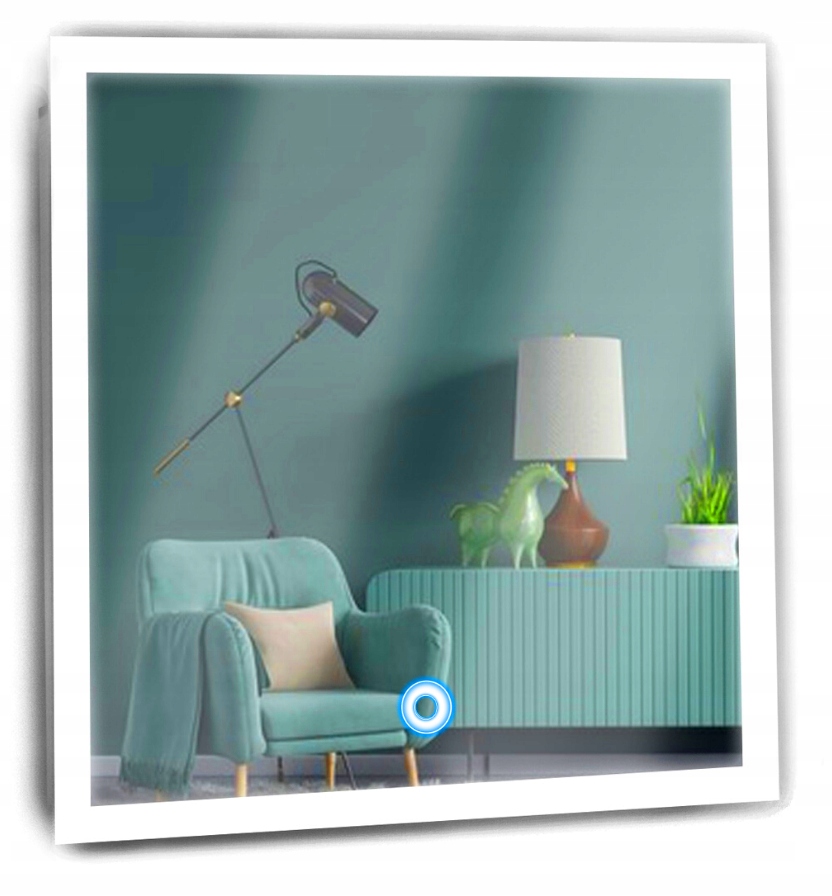 

Lustro 80x80 Łazienkowe Włącznik Podświetlane Led