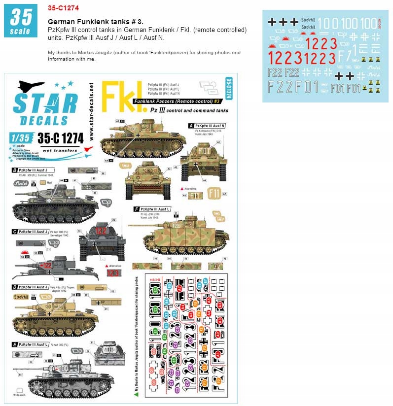 Star Decals 35-C1274 1/35 German Funklenk tanks #3