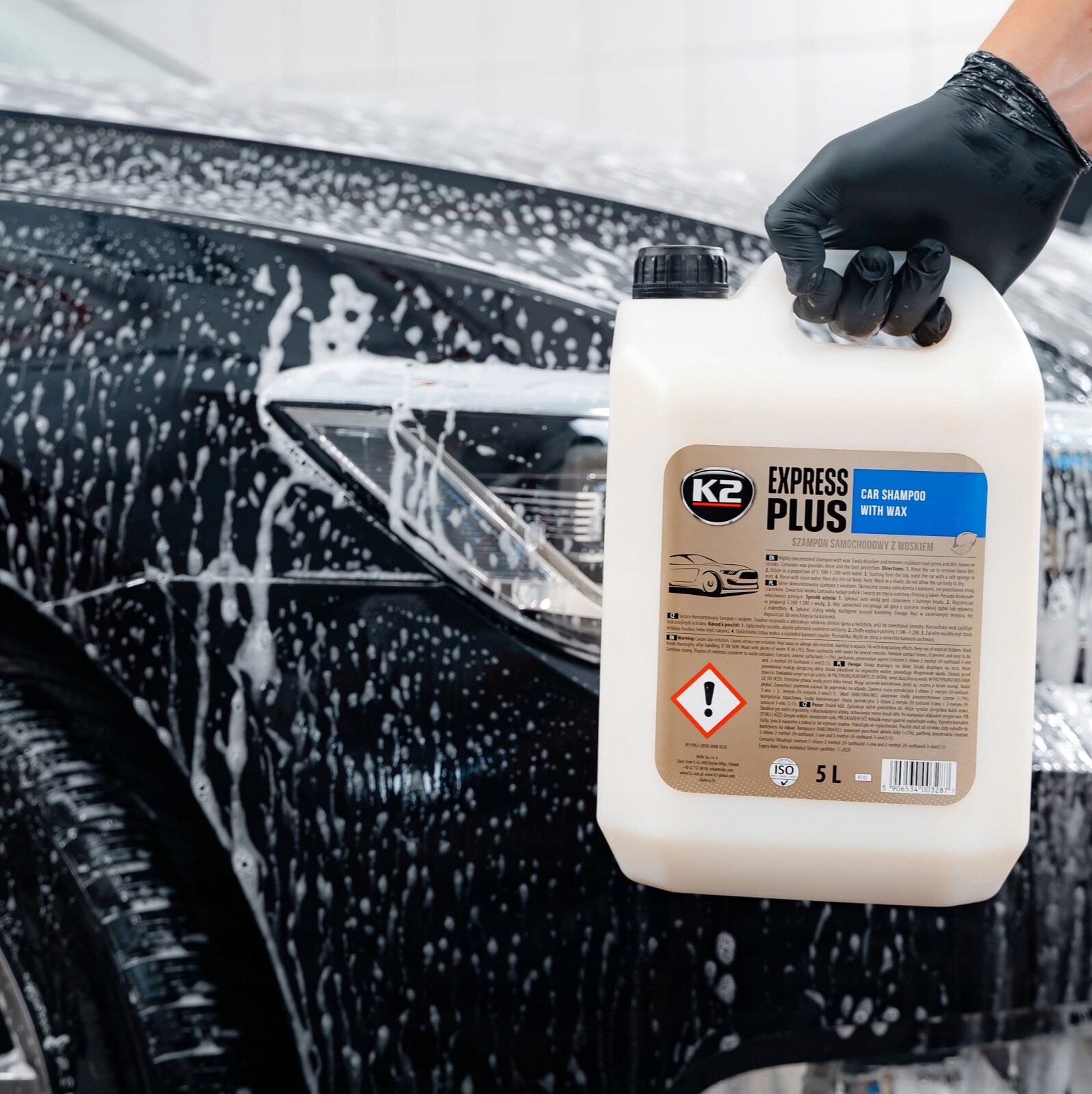 K2 EXPRESS PLUS 5L SZAMPON SAMOCHODOWY Z WOSKIEM DO MYCIA PIELĘGNACJI Producent K2