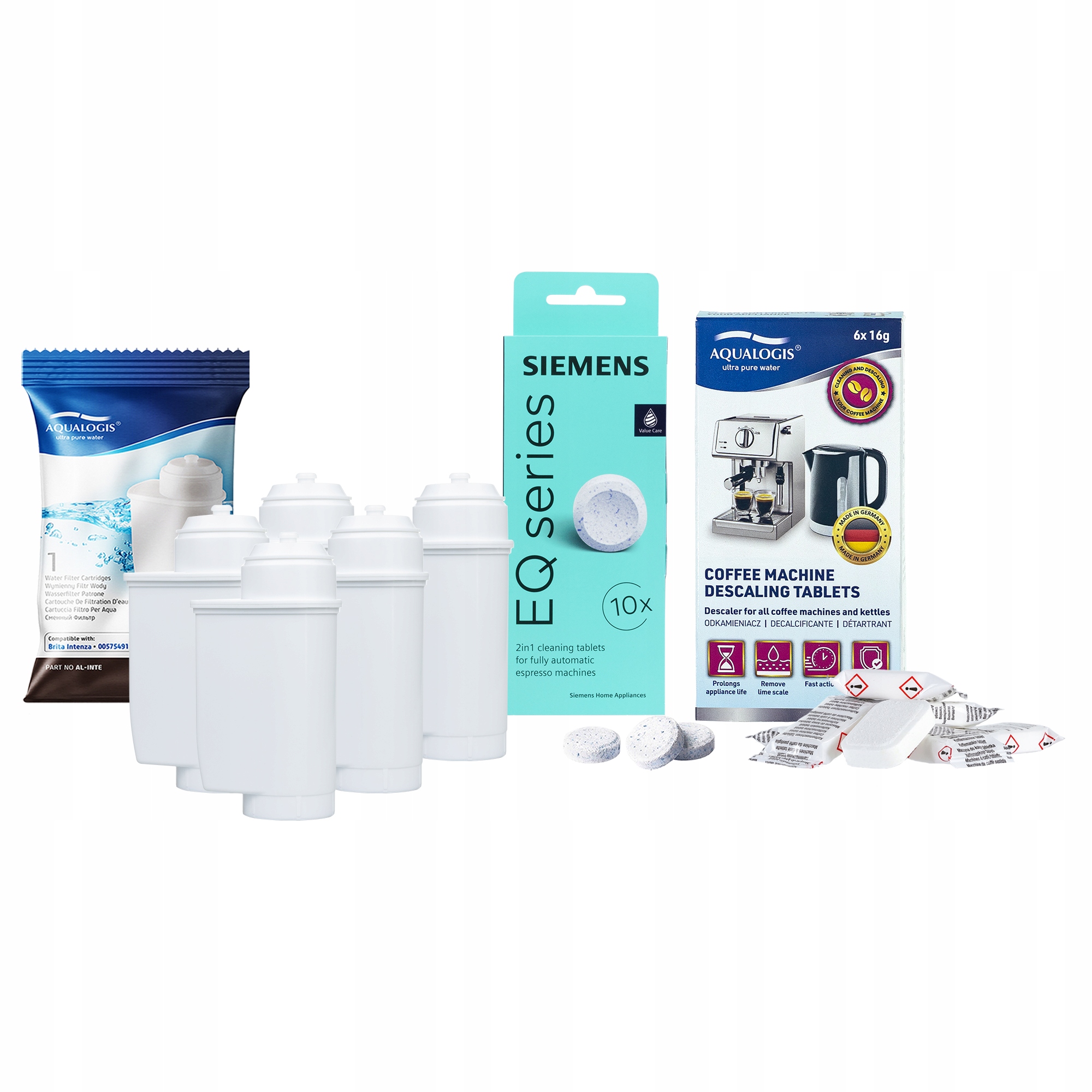 5 x AL-Inte filtr pro kávovar Siemens čisticí tablety odvápňovací tablety