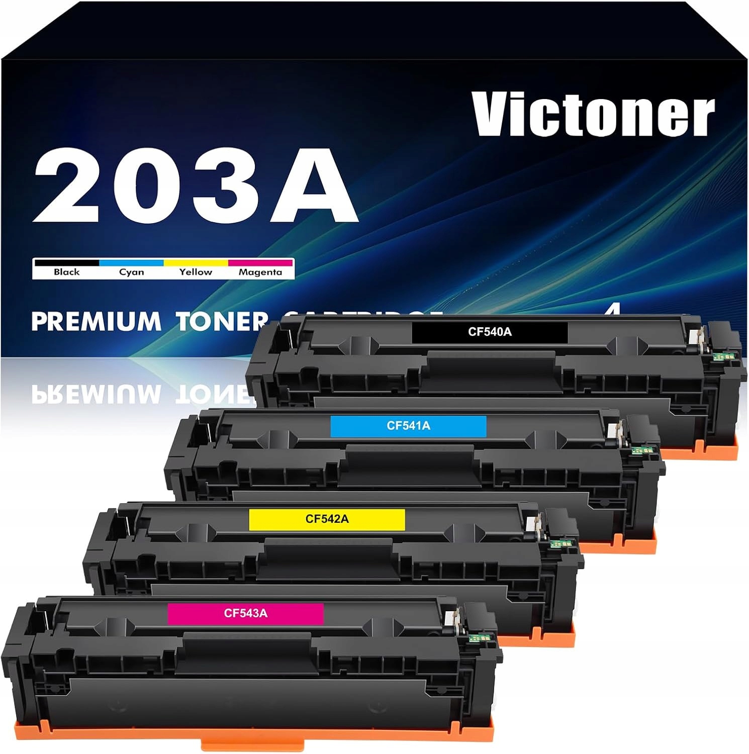 Sada tonerů pro Hp Laseret Pro Mfp Černá Azurová Žlutá Purpurová