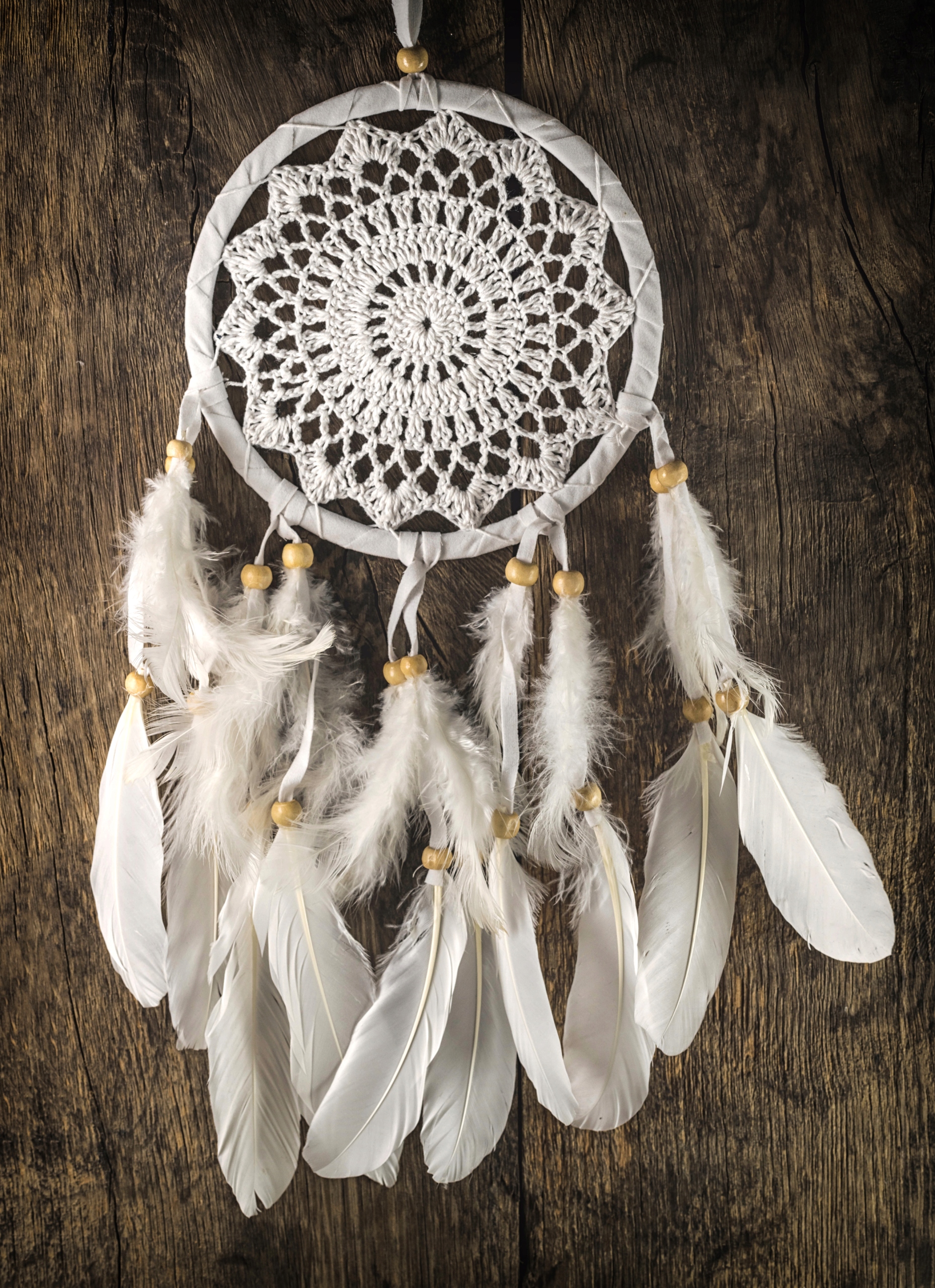 PIĘKNY ŁAPACZ SNÓW DREAMCATCHER 50cm Koronka Marka Inna