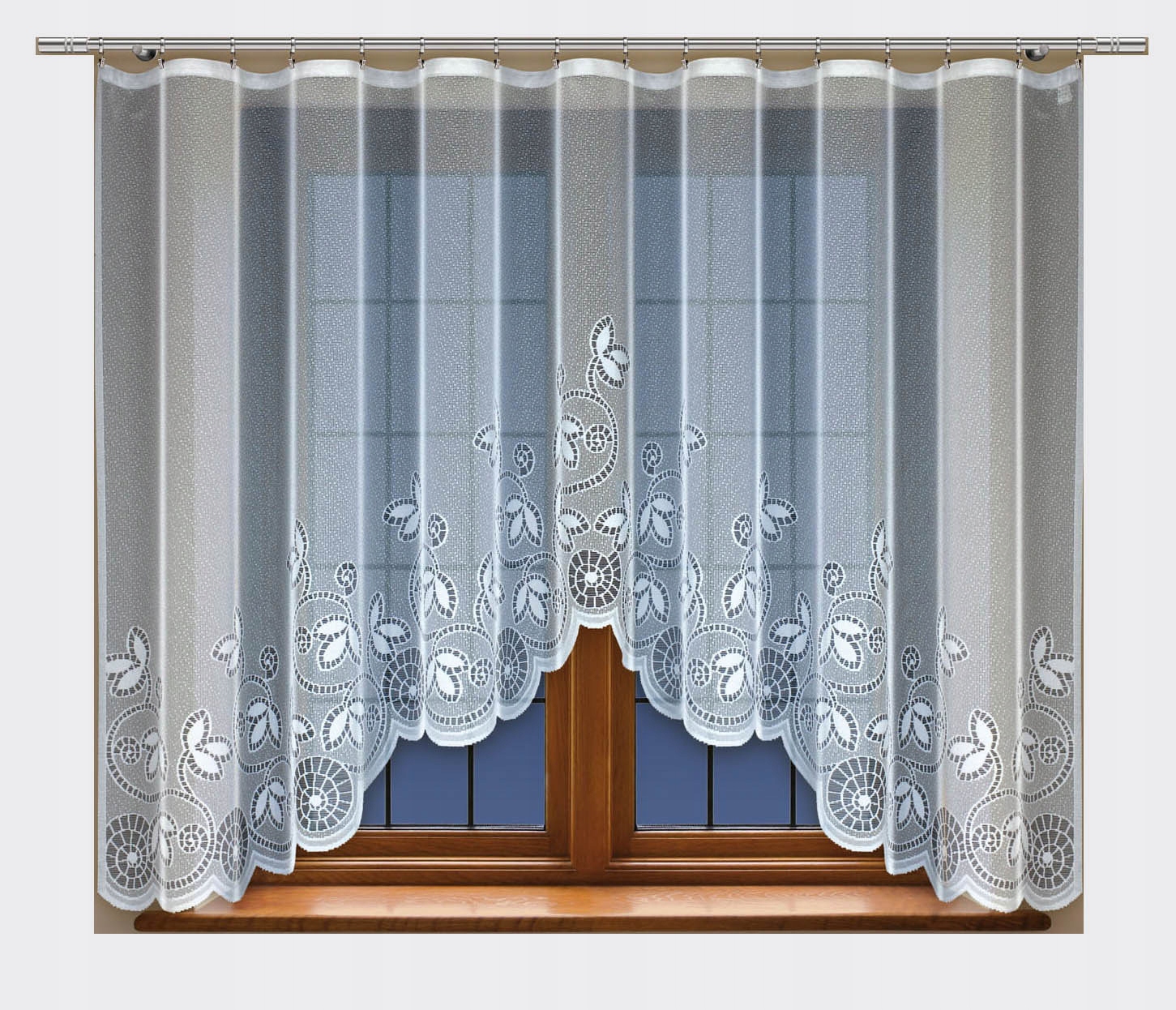 Mg Záclona 24256 žakárový oblouk 400x160 s páskou pol