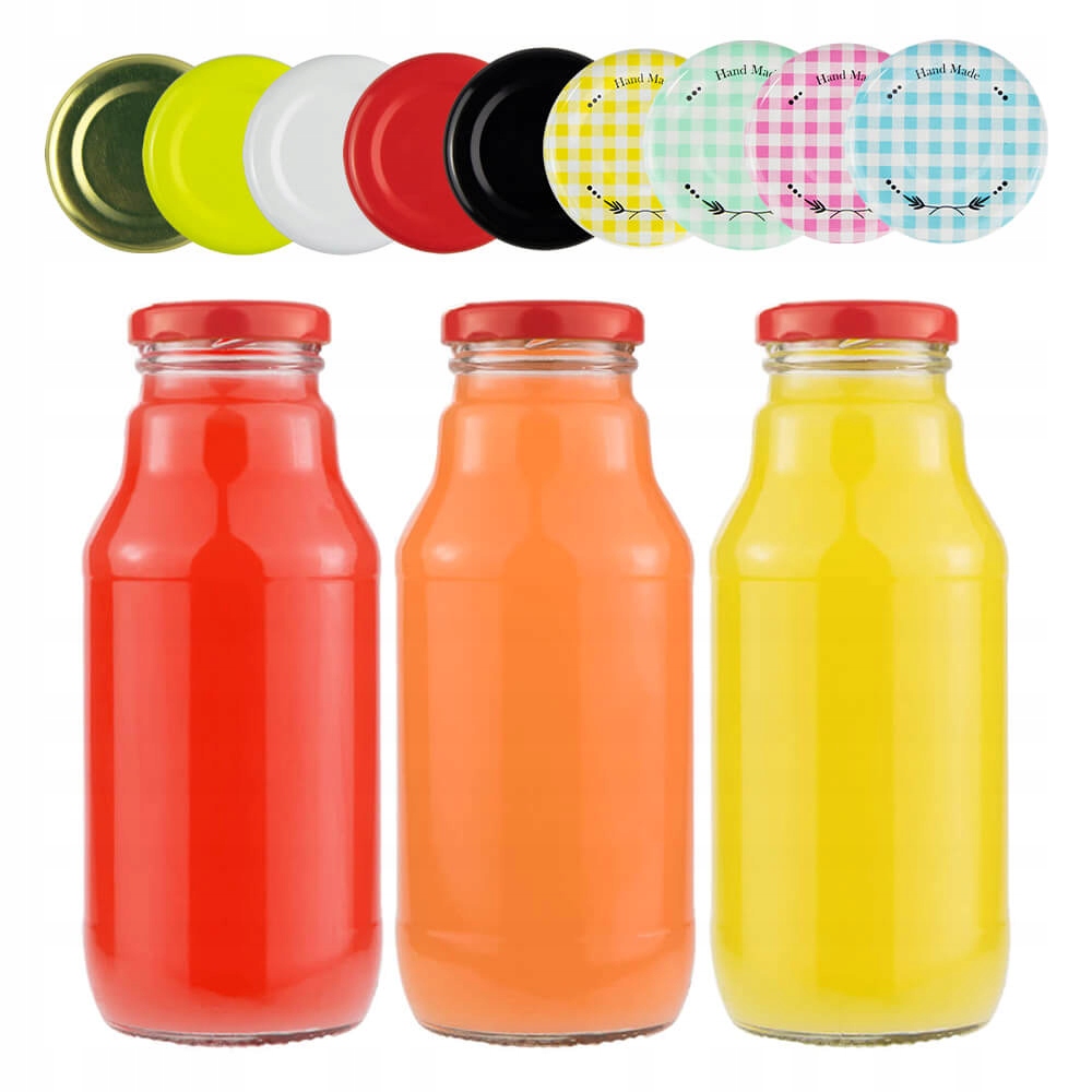 10x BUTELKA NA SOK KUBUŚ SOCZEK 330ml + ZAKRĘTKA BUTELKI SZKLANE NA SYROP Kod producenta 10x BUTELKI NA SOK KUBUŚ SOCZEK 330ml