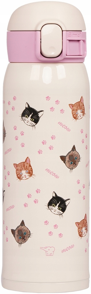 Zojirushi termohrnek z nerezová ocel SM-WG48CZ 480 ml kočky do školy