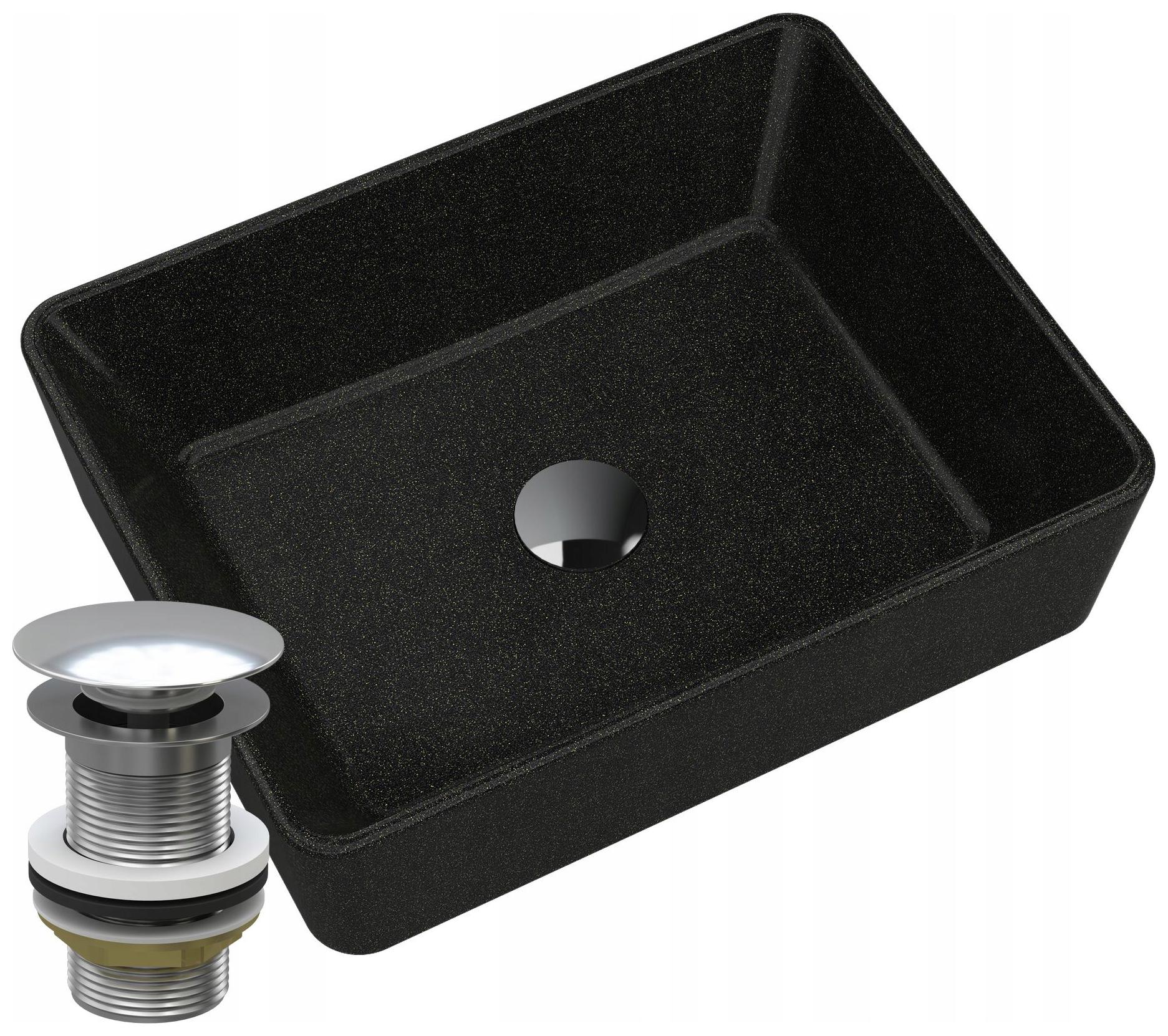 Granitové Umývadlo Na Dosku Golden S Chrómovým Odtokom