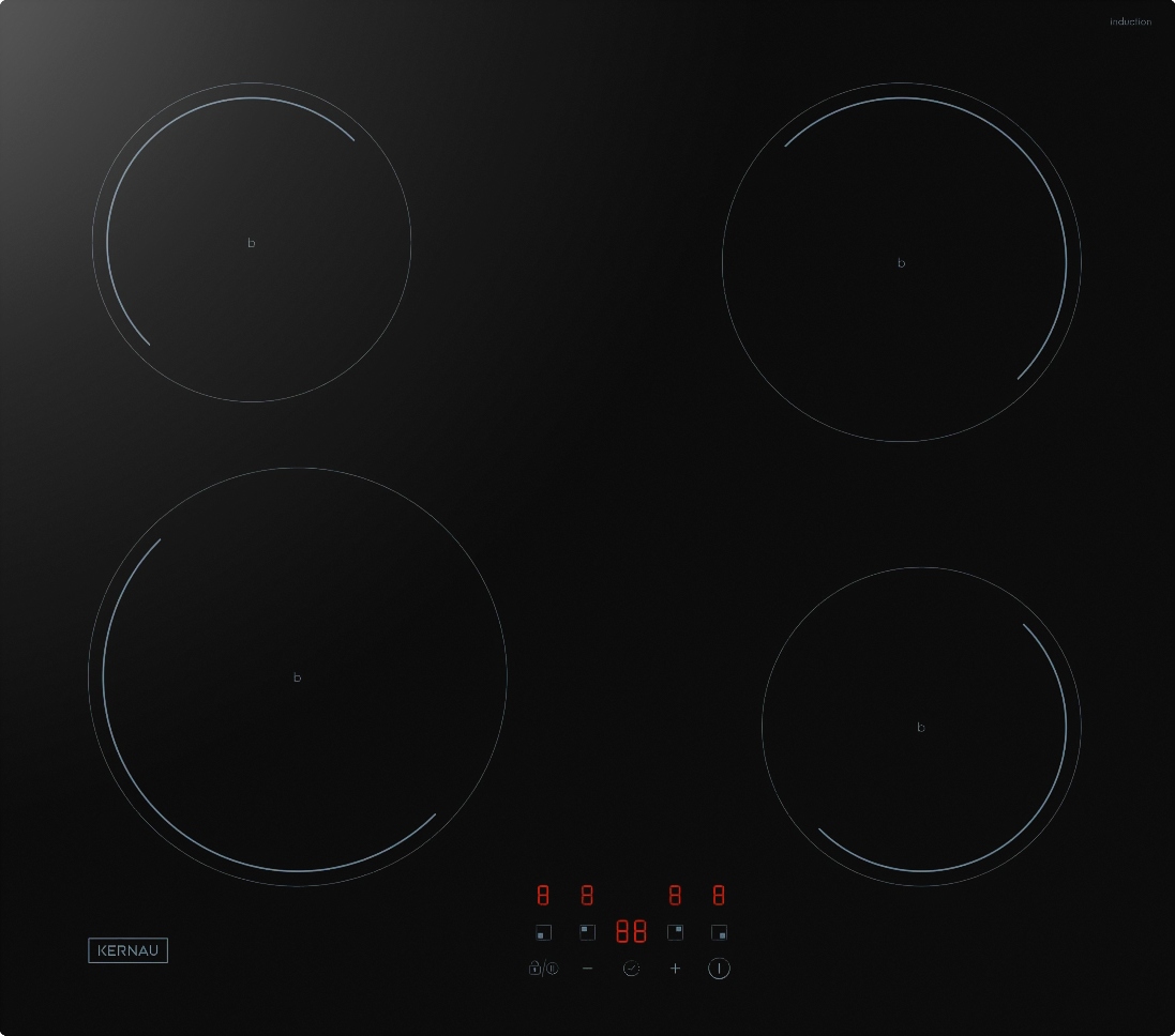 Płyta indukcyjna Kernau KIH6426-4B Czarna Boost Blokada Rodzicielska Stop