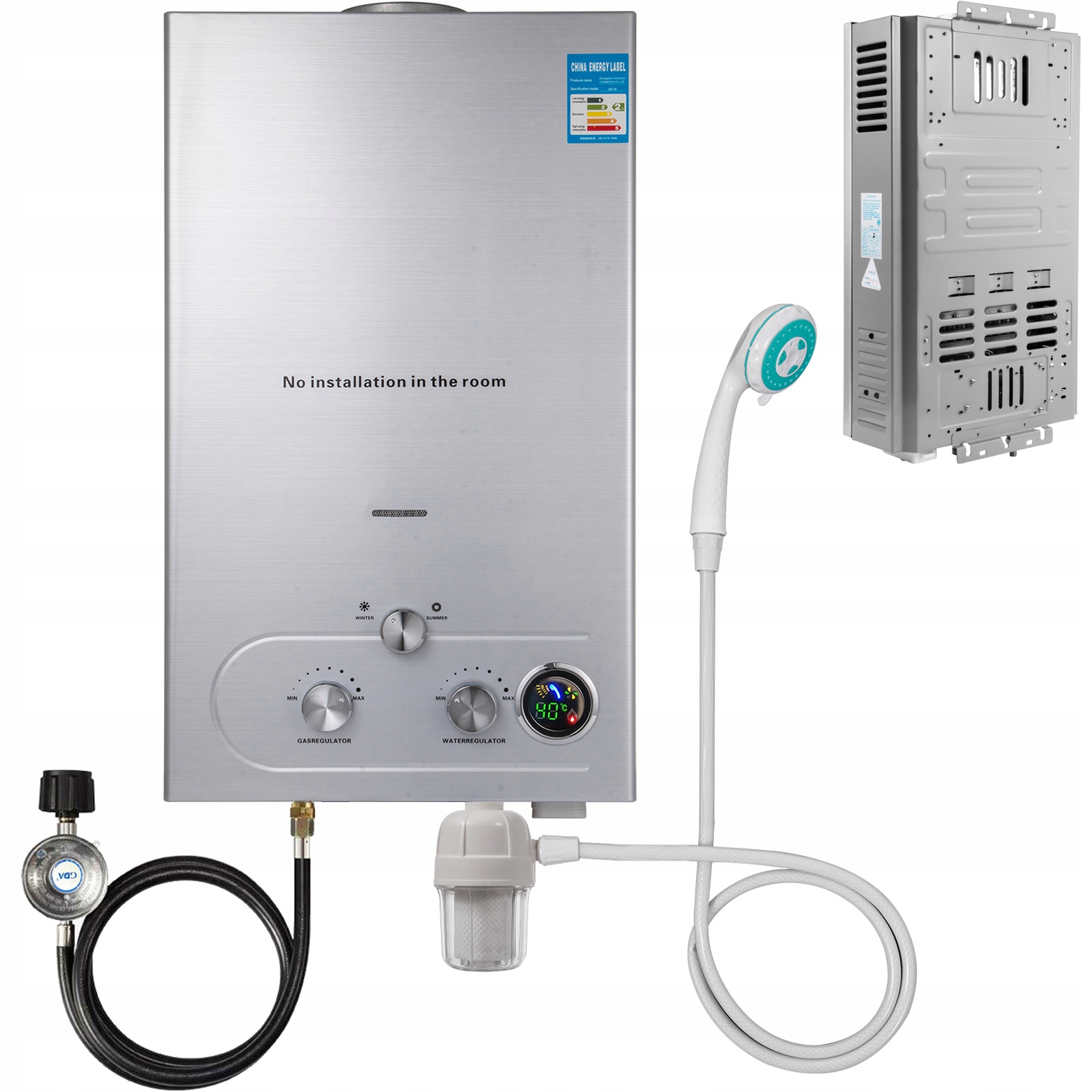 Prietokový plynový ohrievač vody Lpg 12 kW 6L/min