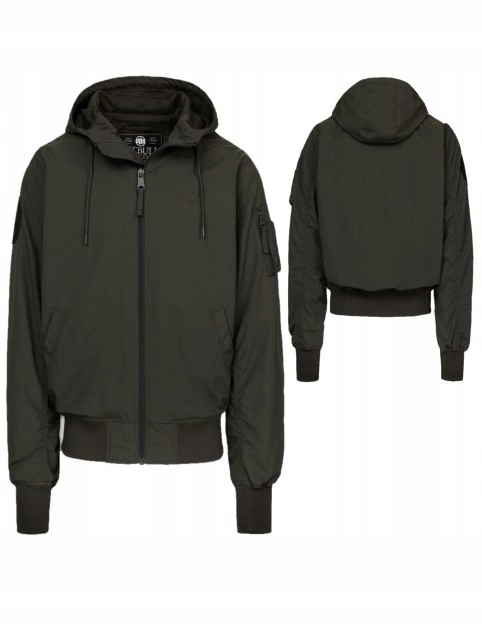 Pitbull West Coast Pánská Přechodová Bunda Bomber Hooper Olivová 3XL