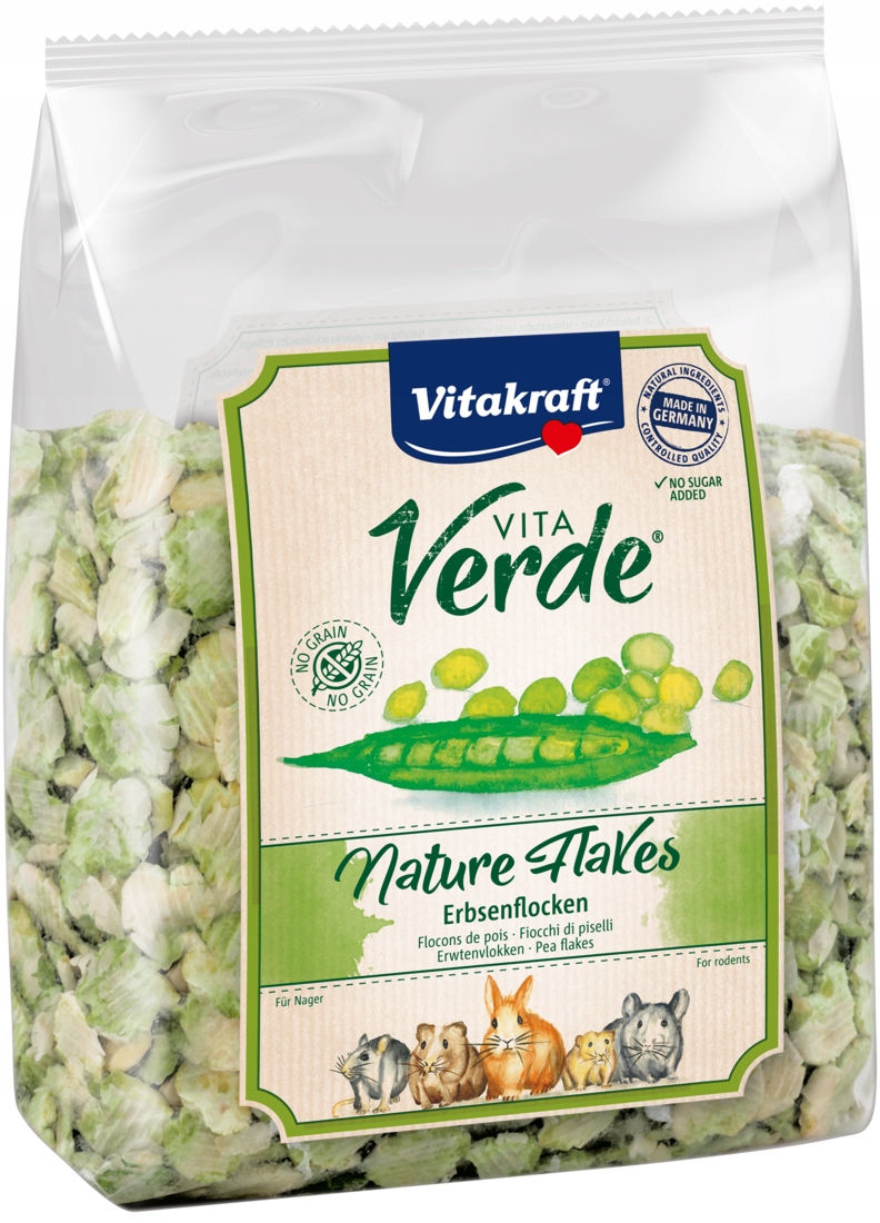 VITAKRAFT VITA VERDE Nature Flakes Płatki groszku 500g