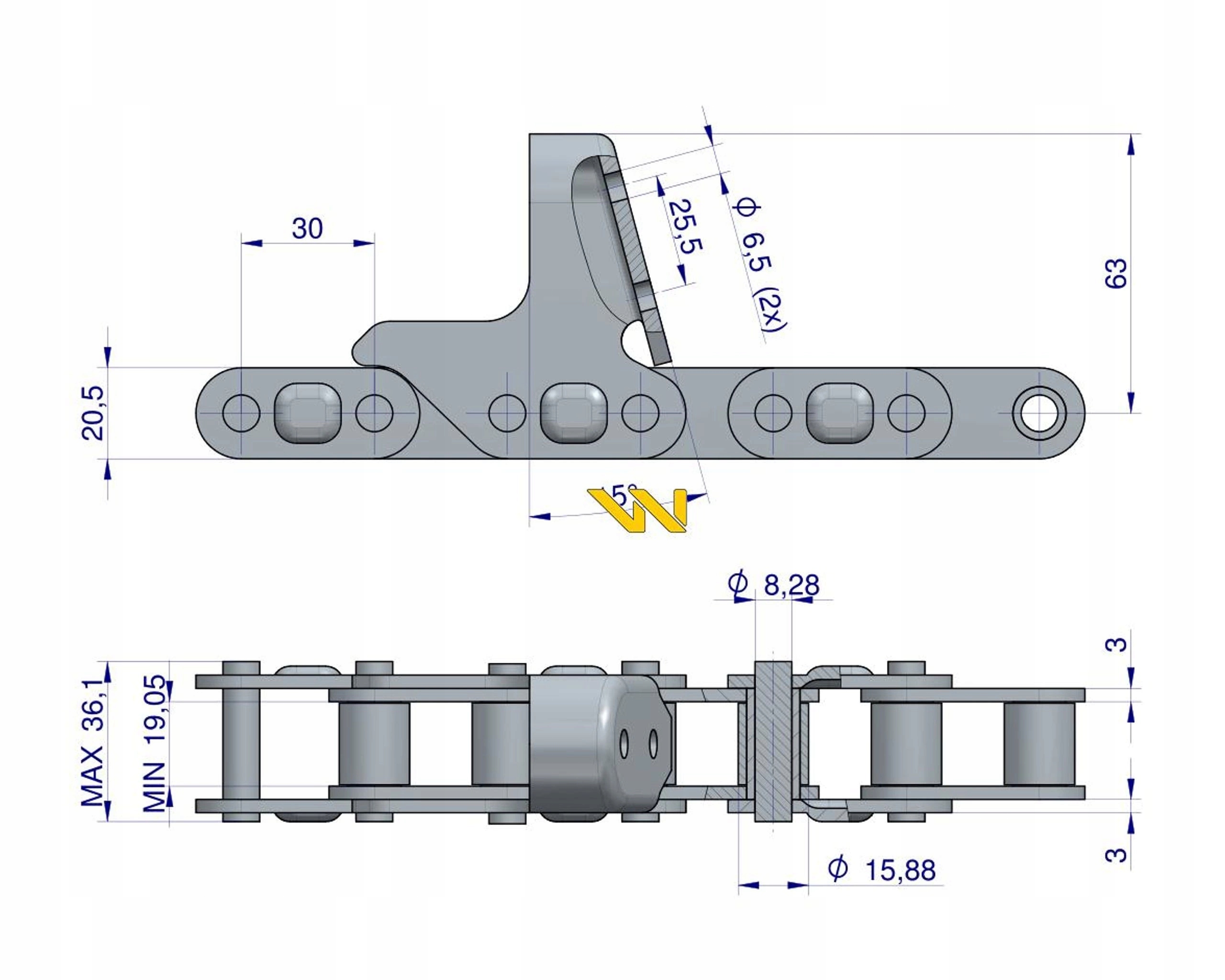 Uzavřený řetěz CA627 x 72A CPEF14 Capello