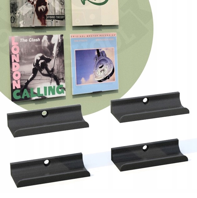 4x Fali akasztó FÚRÁS NÉLKÜL VINIL bakelit lemez tartó állvány