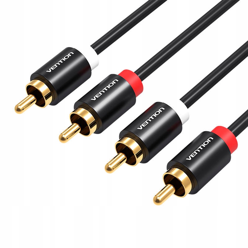 VENTION KABEL PRZEWÓD AUDIO 2X RCA CINCH NA 2X RCA CINCH STEREO CHINCH 2M Stan opakowania oryginalne