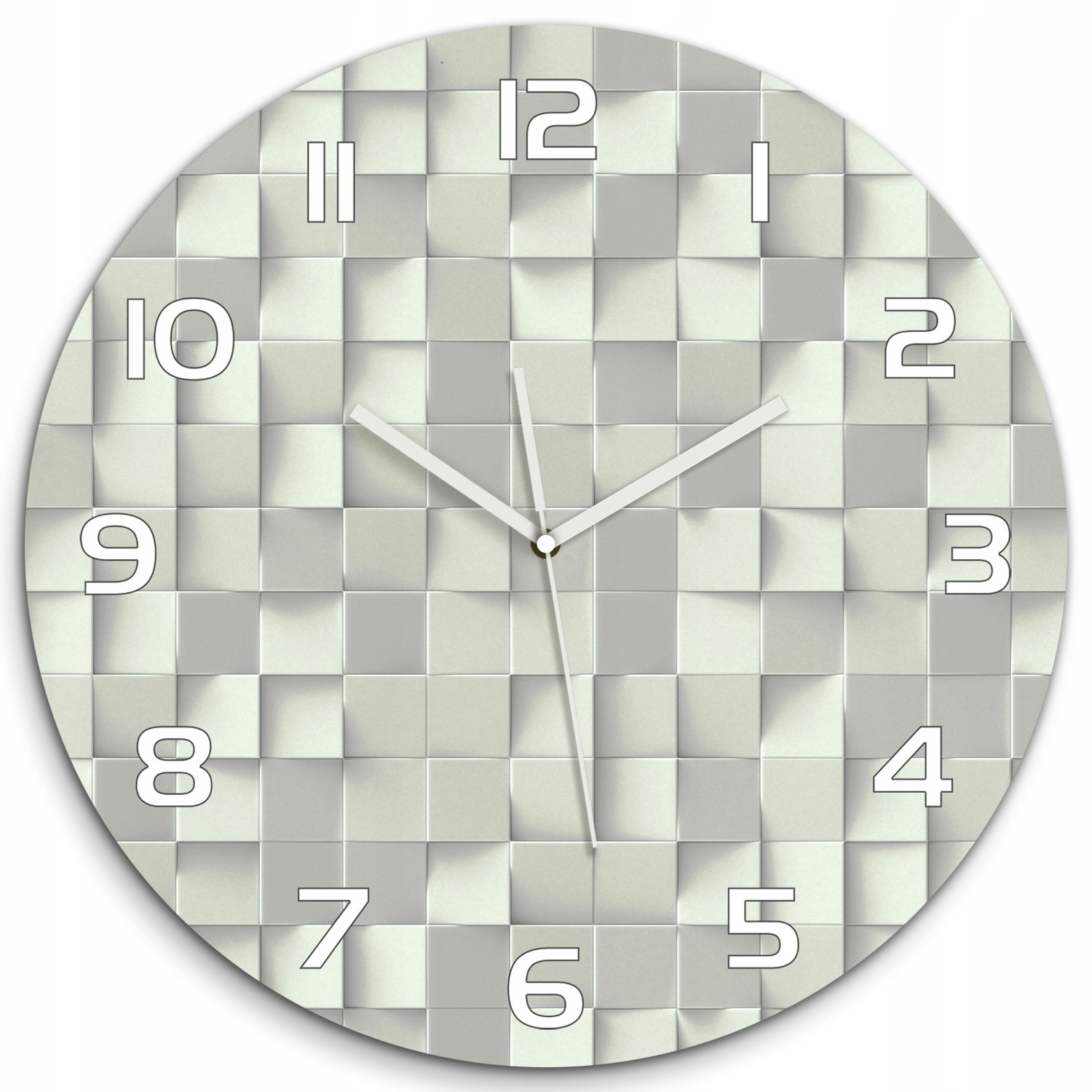 

Duży szklany zegar ścienny Geometryczne tło fi 60