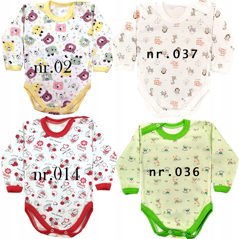 Body DŁUGI RĘKAW 100% bawełna POLSKIE 92 cm Wiek dziecka 6 m +