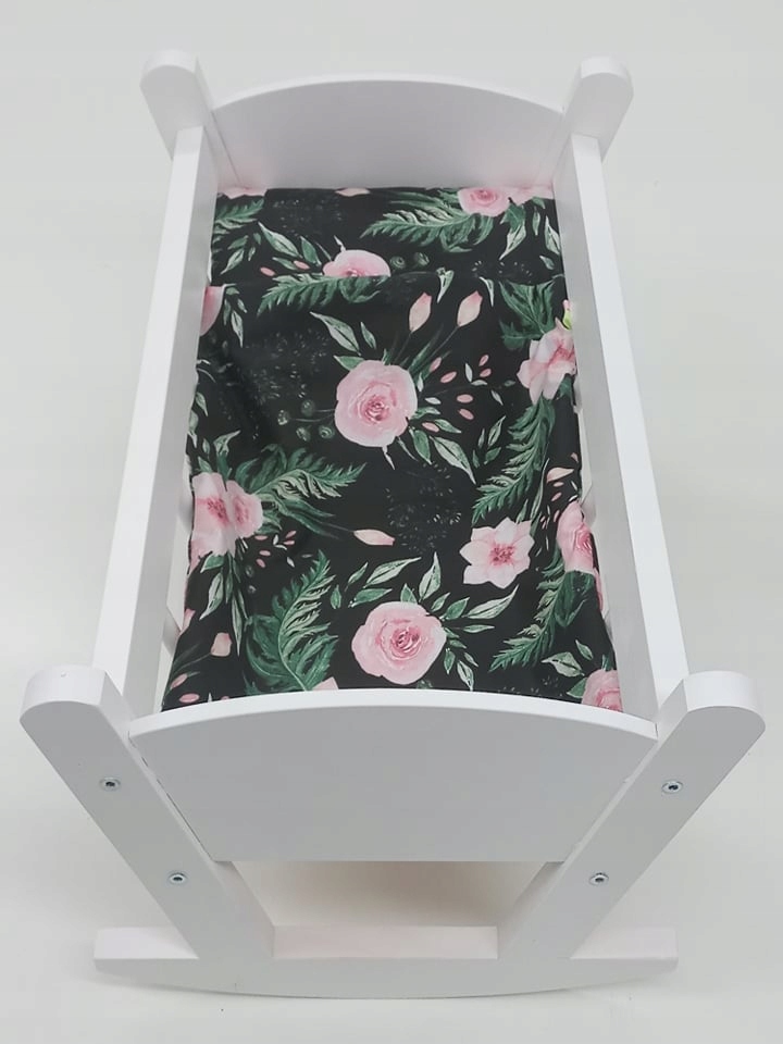 KOŁYSKA DREWNIANA DUŻA dla lalek + POŚCIEL