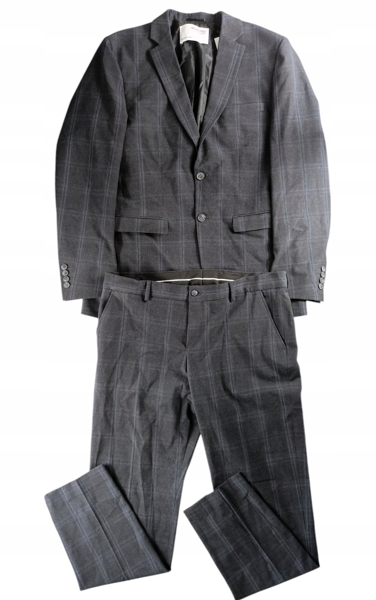 Pánský kostkovaný oblek Selected Homme Velikost 52