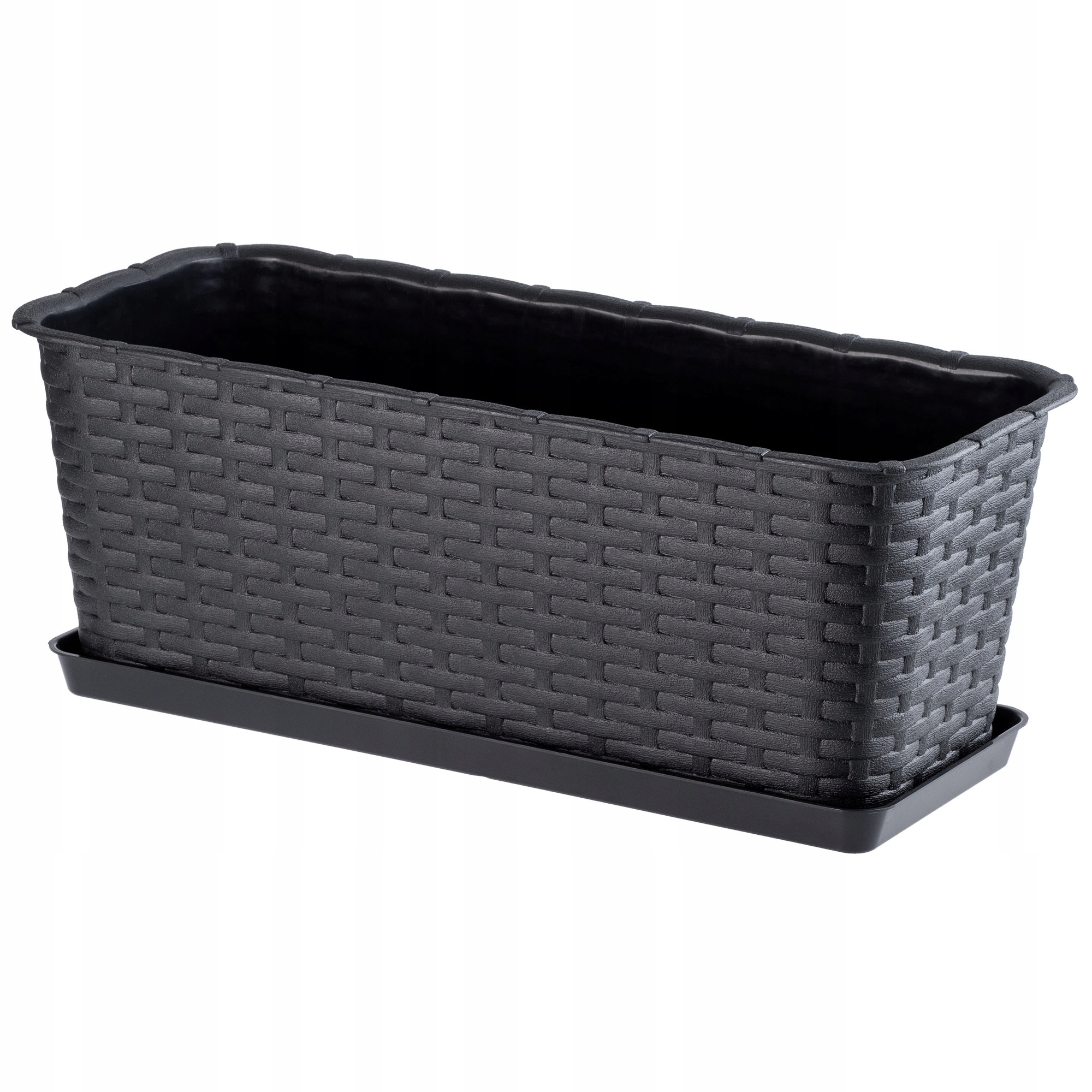 DONICZKA DONICA BALKONOWA PODSTAWKA 40cm ANTRACYT Maks. szerokość 17 cm