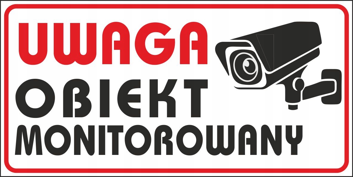 

Obiekt Monitorowany Tabliczka Pcv Znak 20x10 cm