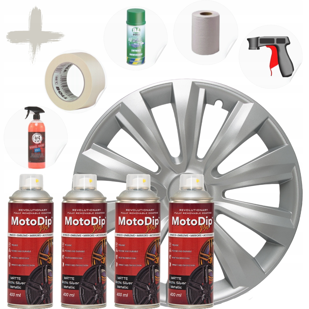 Sada na disky MotoDip Arctic Silver Metallic Matte Metalický Oem color
