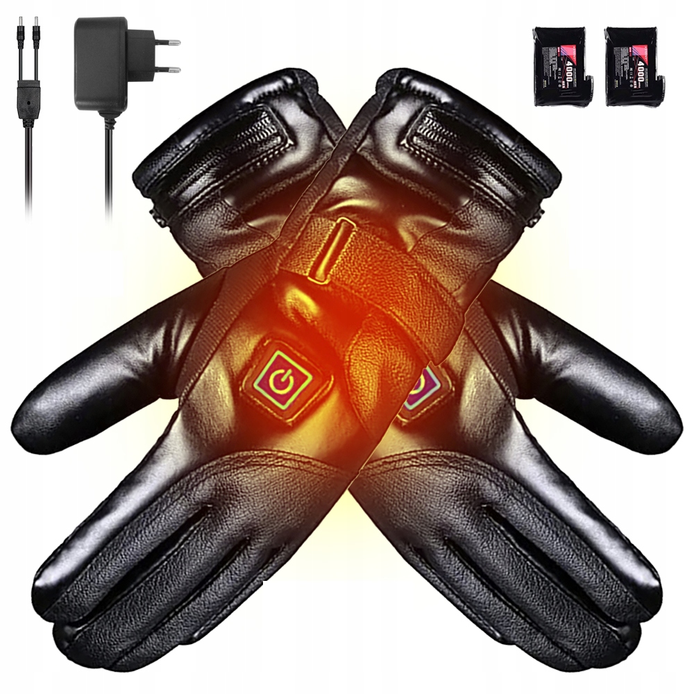 Vyhřívané Kožené Rukavice S Vyhříváním Pro Zimní Cyklistiku