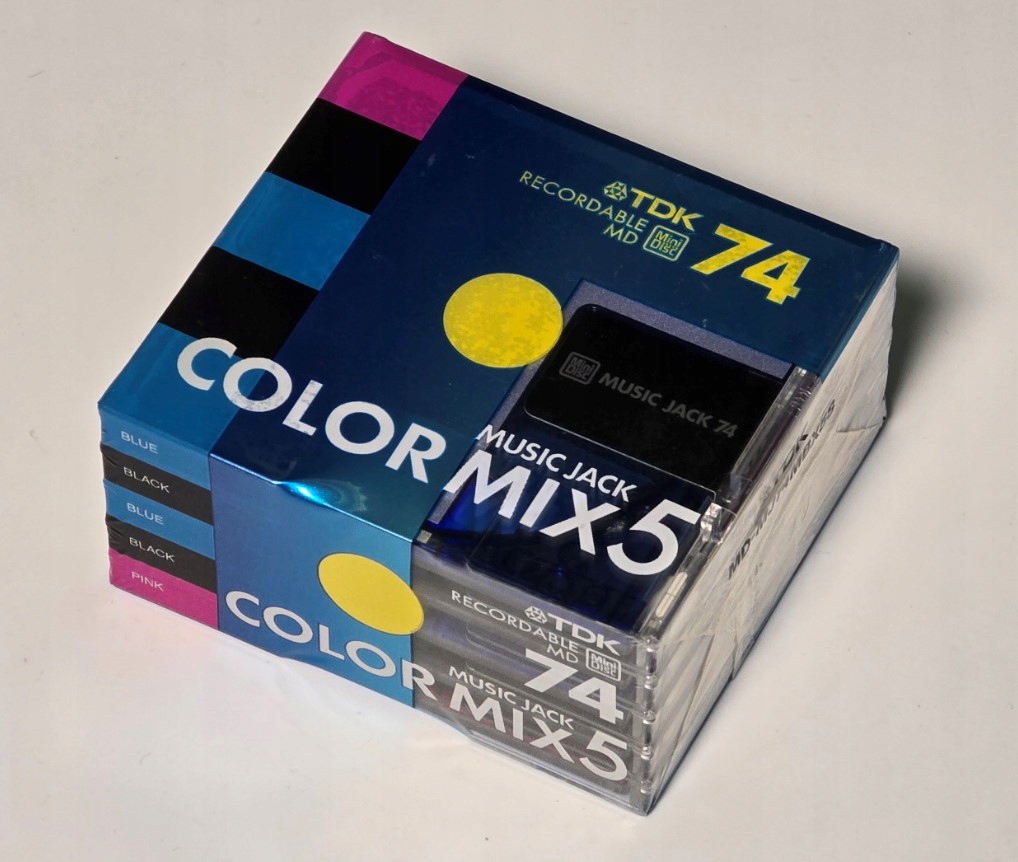 Diskety Minidisc Tdk MD-MJ74MBX5S Music Jack Color MIX 5 Pack Japan 5KS