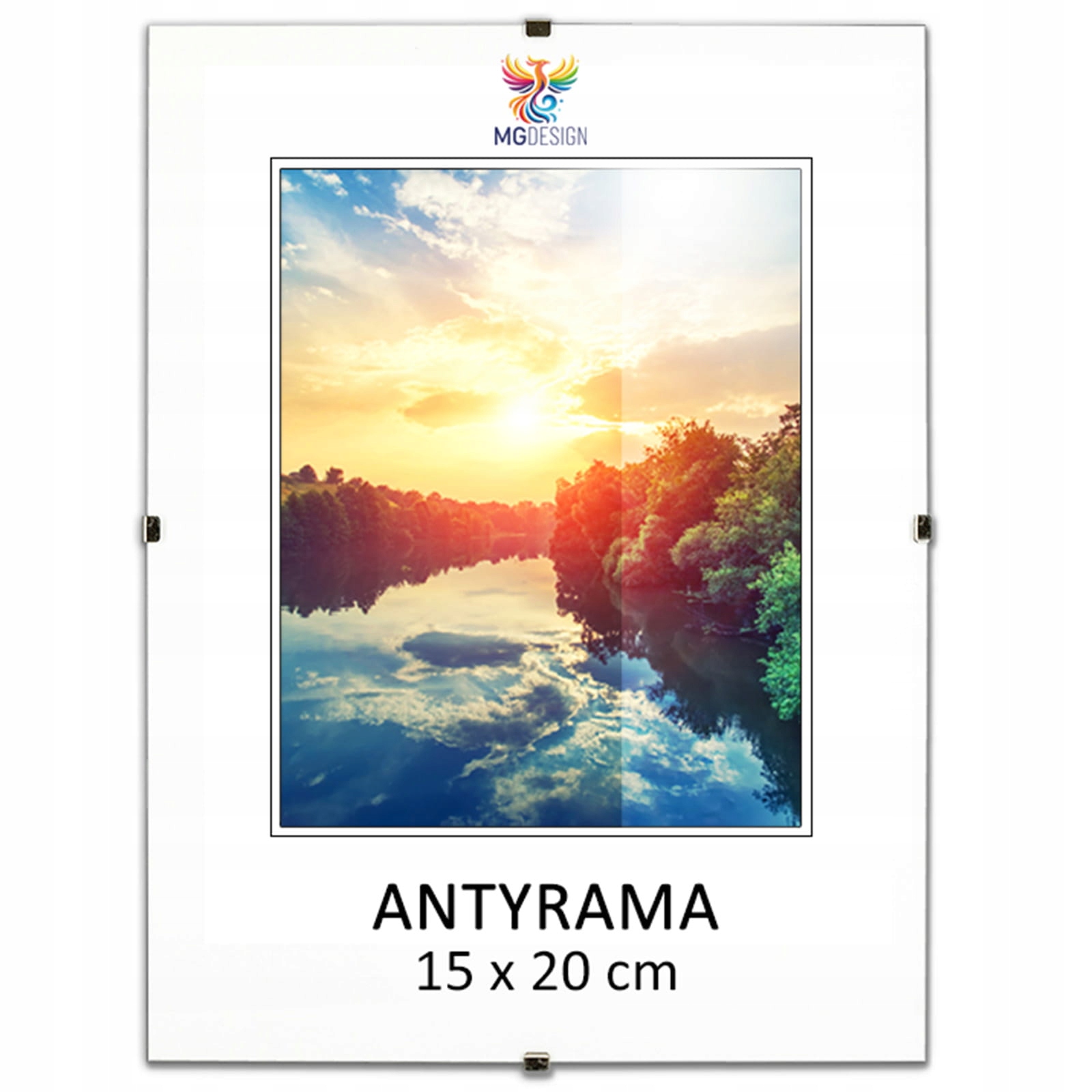 Antyrama plexi w rozmiarze 15x20 cm