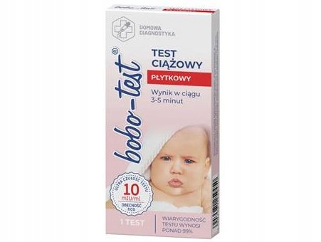 WIARYGODNY DOMOWY PŁYTKOWY TEST CIĄŻOWY BOBO-TEST