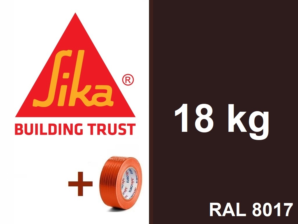 18KG Sika Powłoka farba Poliuretanowasikafloor 400N Elastic brązowa RAL8017