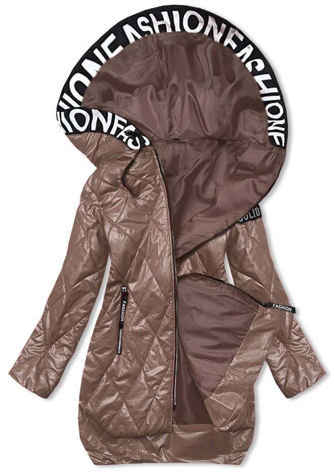 Dámská Bunda S S Kapucí B8082 Cappuccino 50