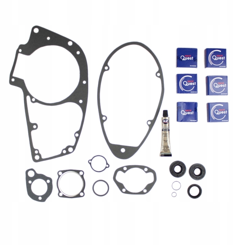 Sada na opravu motora WSK125 B3 ložiská Japan, tesnenia zvitkov Hq