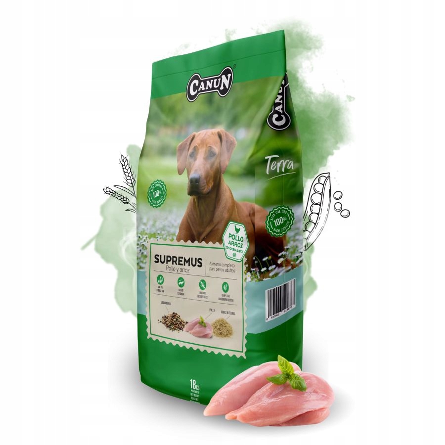 Canun Supremus sucha karma pełnoporcjowa dla psów dorosłych Kurczak 18kg