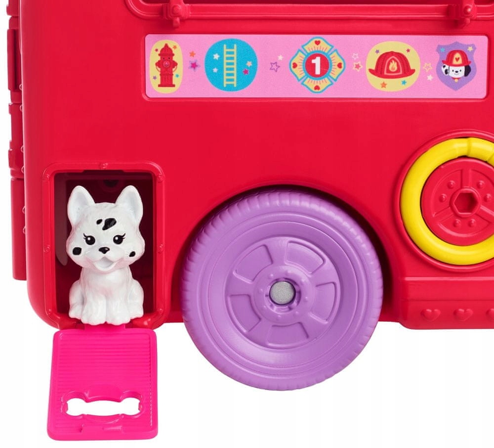BARBIE CHELSEA WÓZ STRAŻACKI ZESTAW + LALKA HCK73 Marka Barbie