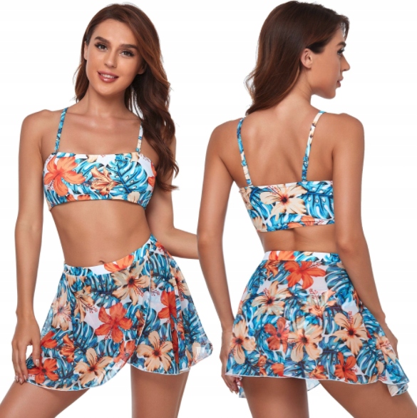 

Strój Kąpielowy Bikini Jungle Spódniczka Top 3w1 M