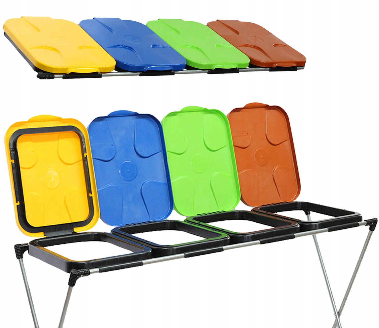 Koš Stojan Na Tříděný Odpad 4x 120-240L Silný