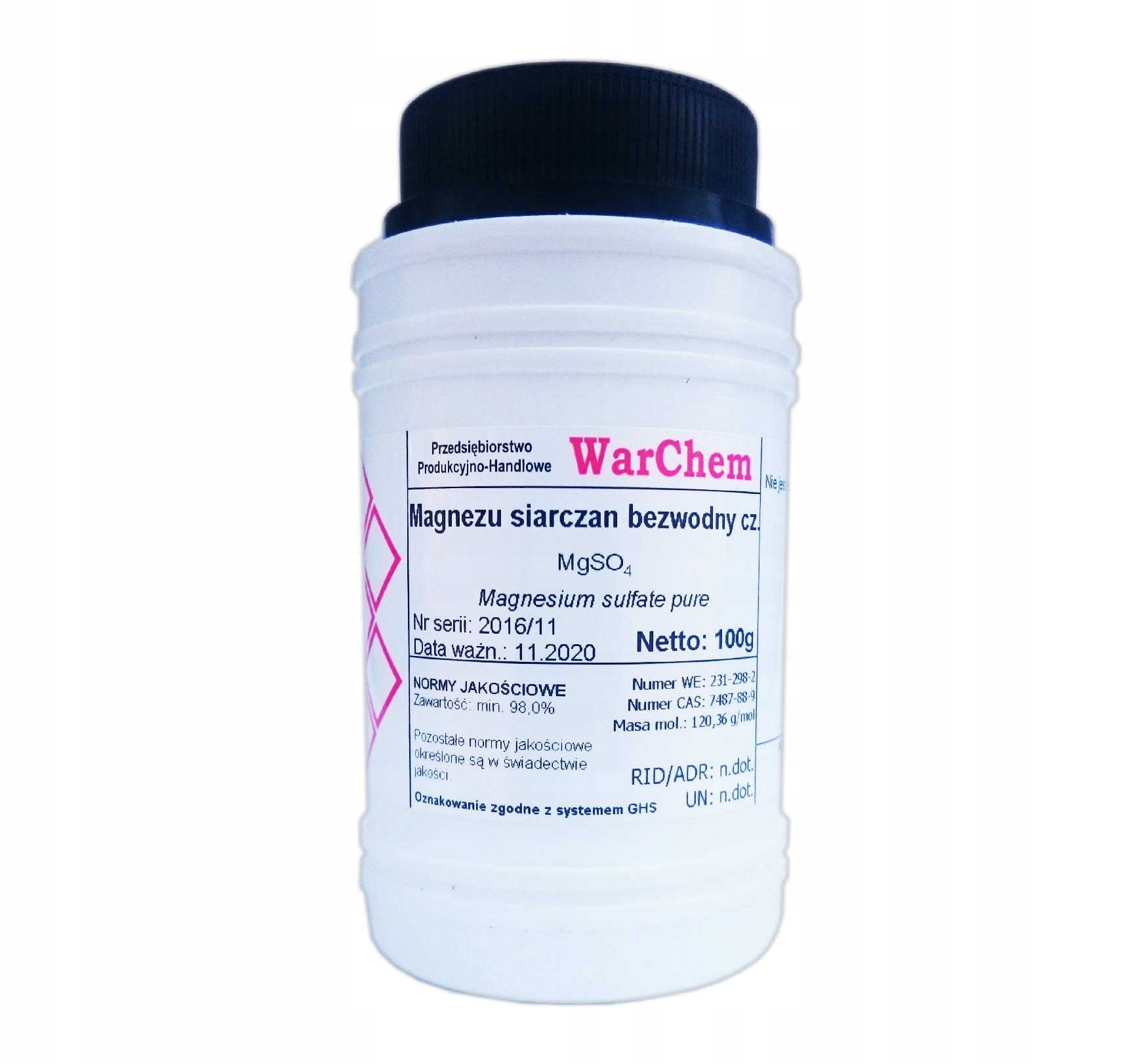 

Siarczan Magnezu bezwodny czysty 100g