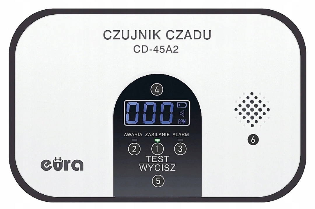 Czujnik Czadu Tlenku Węgla z Certyfikatem Wolnostojący LCD Bezprzewodowy Rodzaj Czadu