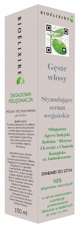 BIOELIXIRE Gęste Włosy 150ml Stymulujące Serum