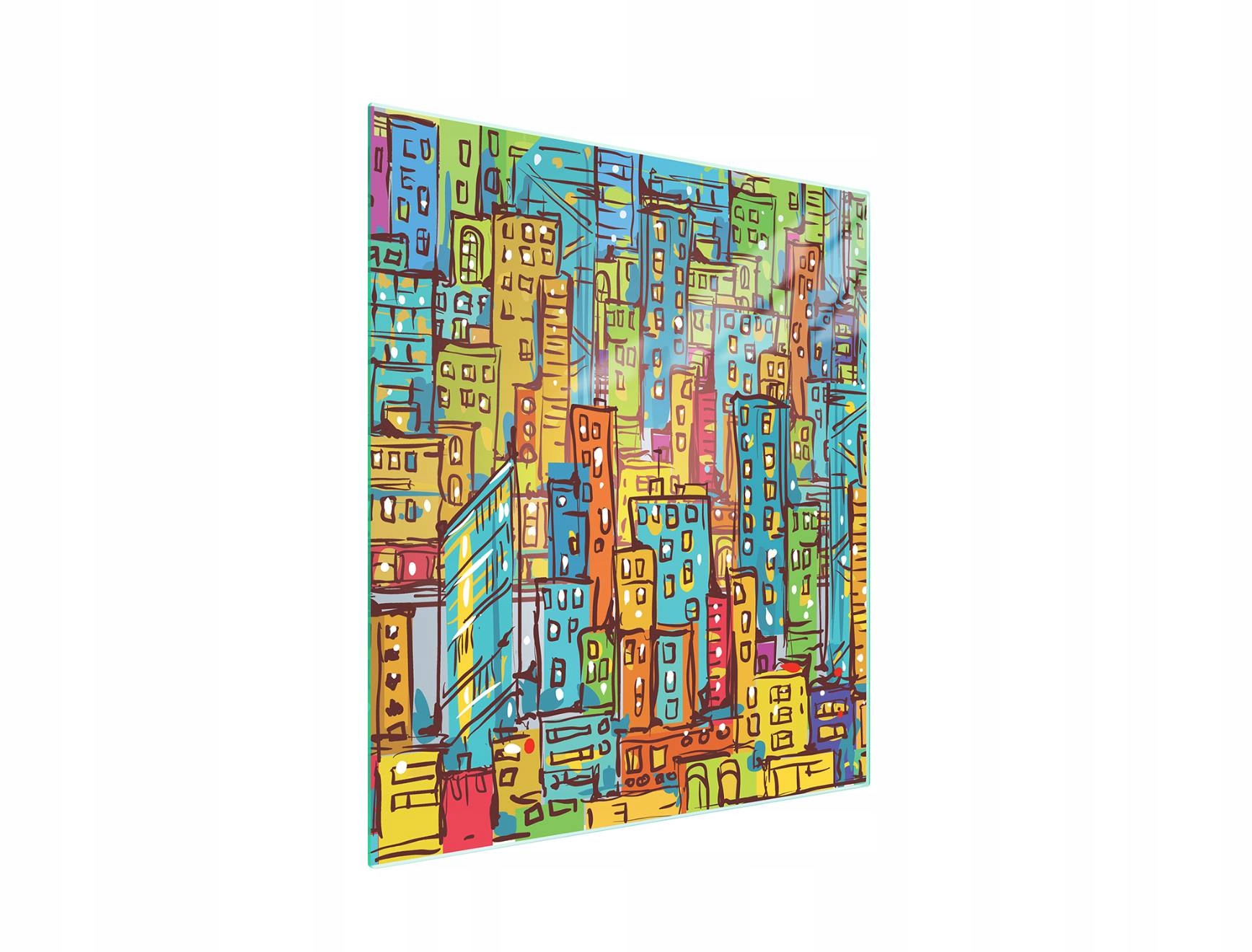 Skleněná Deska Na Krájení 45x52 Město Tvrzené Sklo 7v1