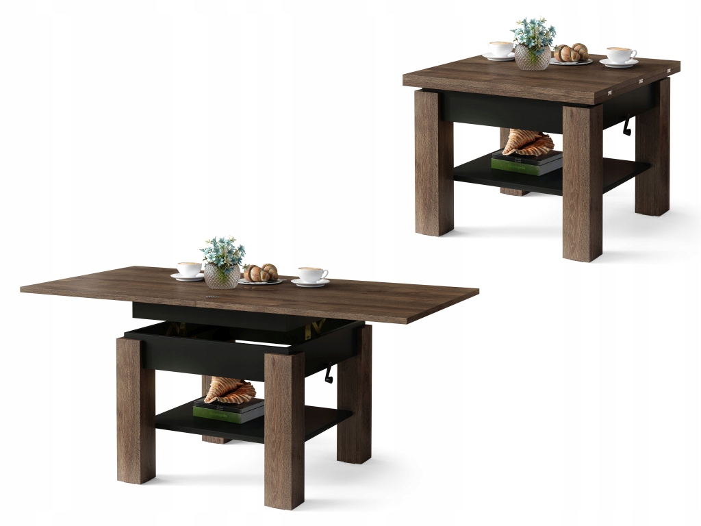 

Cleo Dąb Brązowy/Czarny Ława Rozkładana Ławostół